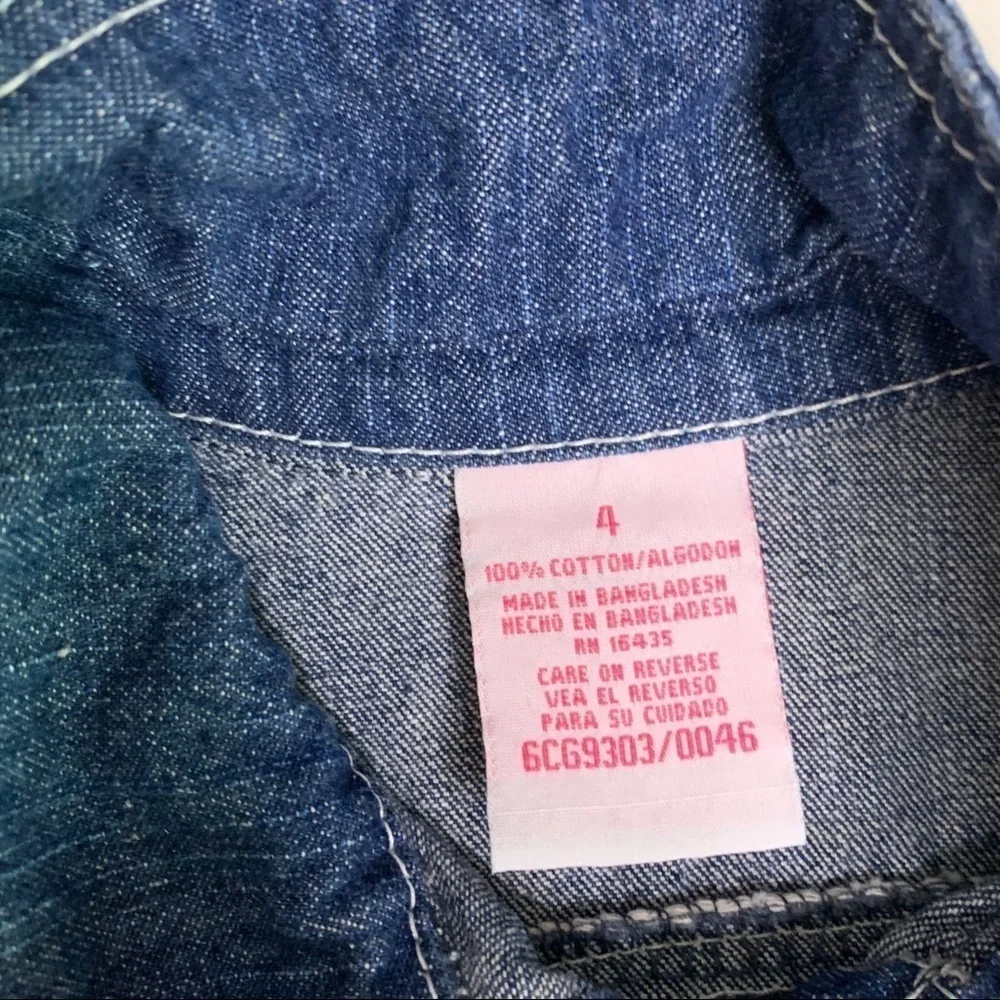 Denim and lace girls casual  jacket 4 toddler